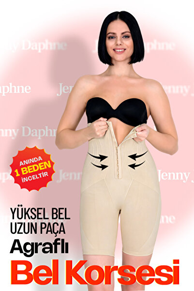 Jenny Daphne Agraflı Visok struk Duge nogavice Korzet Oblikuje figuru Oblikiv...