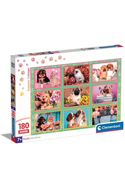 CLEMENTONI Παζλ 180 κομμάτια - Κολάζ Κουταβιών (Clementoni-29788)