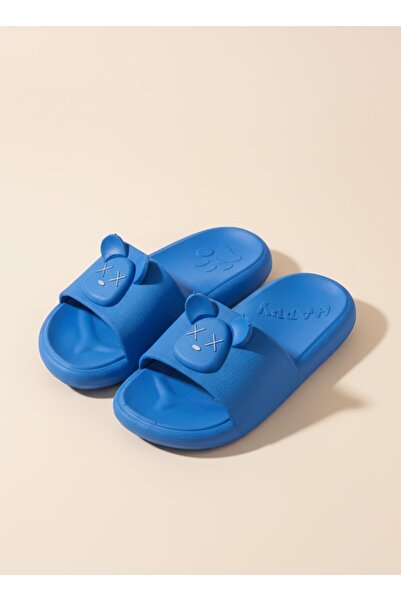 Xilway Mavi Erkek/Kız Çocuk Kaydırmaz Taban Hayvan Figürlü Günlük Rahat Yazlı...