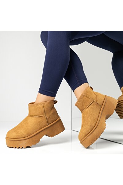 Modlet.ro Women's brown suede UGG-style boots MOD14114