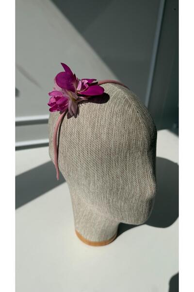 SUBU Μωβ Κορώνα με Λεπτομέρειες από Τεχνητά Λουλούδια