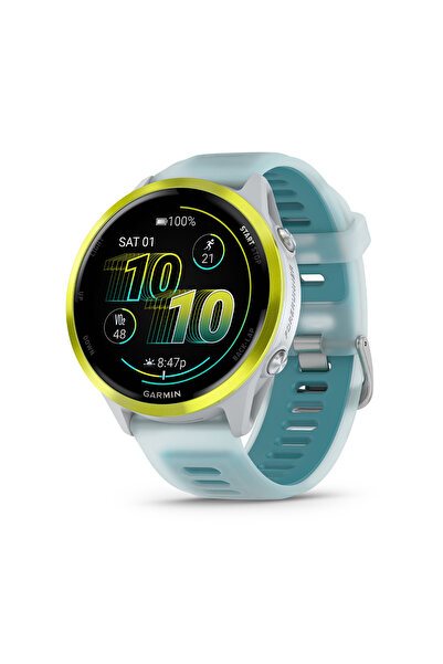 Garmin Ρολόι Forerunner 570 Amoled 47MM Whitestone/Amp Yellow