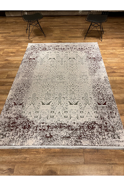 Royal Halı HE37F KREM-GRİ-BORDO HALI