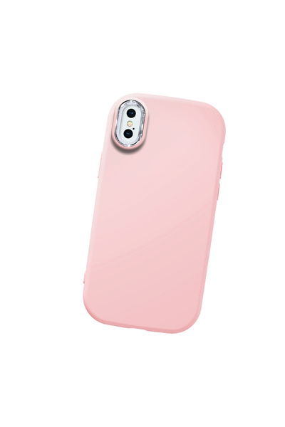 Hontinga iPhone XS Max Compatible Camera Protected Pink Soft Silicone Phone C...