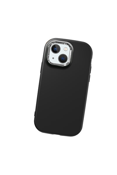 Hontinga حافظة هاتف من السيليكون الناعم باللون الأسود متوافقة مع آيفون 13 مين...