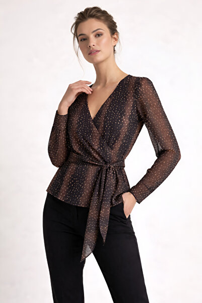 BLOUSE Modern V Yaka Bluz