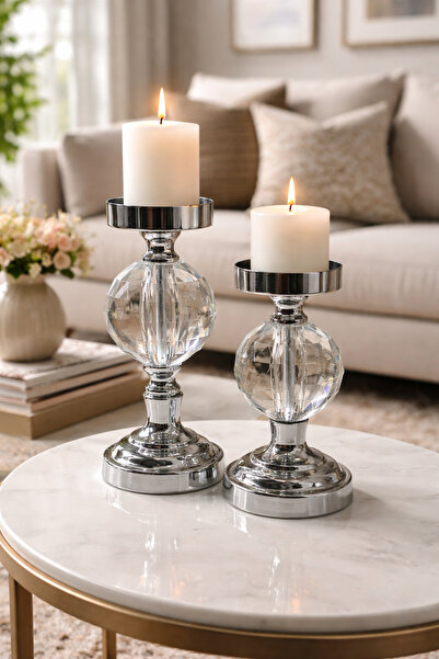 AbajurAksesuar Mani İkili Mumluk