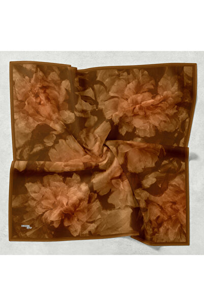 Bonjela Soft Scarf D2 Floral Pattern Tan