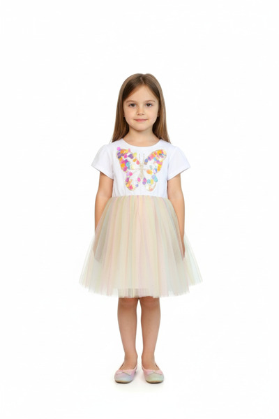 Bidani فستان أميرة ليتل وينجز كاجوال، متعدد الألوان، من عمر سنتين إلى 8 سنوات