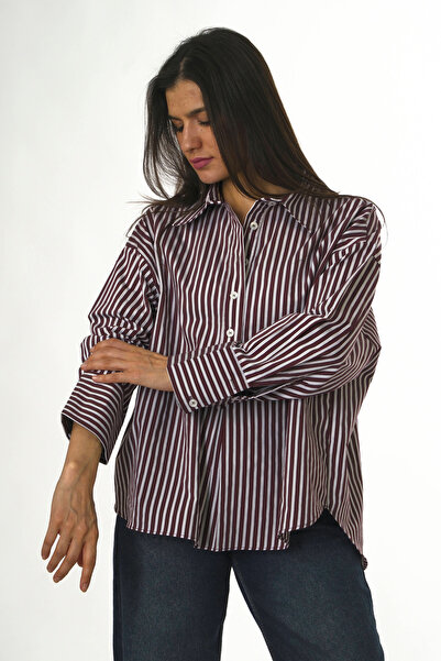 ABBRA Ženska majica sa zakrpama Pamuk paketa Prugasto