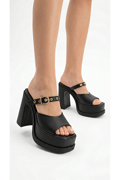 Limeo Visoka platforma Puna peta zlatna Sa detaljem kopče volumen Sa kopčom l...