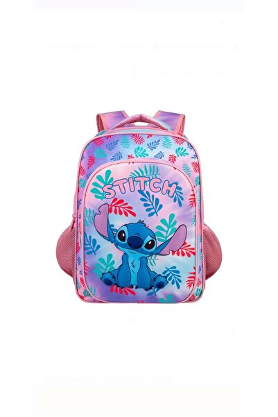 OEM Ghiozdan Roz Ciel cu Model Stitch