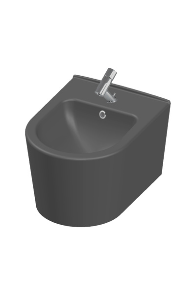 CELESTA Bideu suspendat Vista 50x35 cm, ceramic, gri mat, cu cadru ascuns