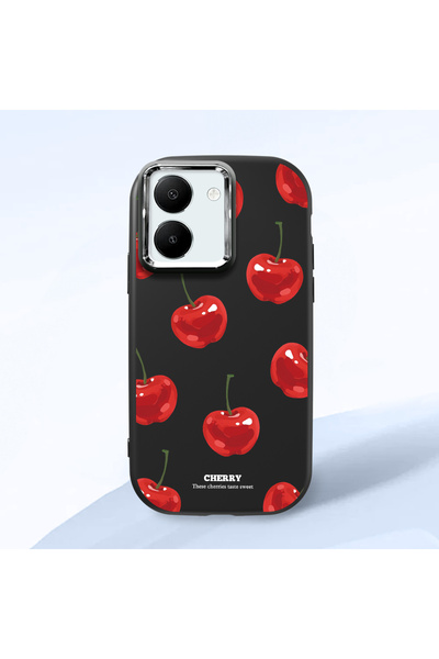 ucuc حافظة سيليكون سوداء متوافقة مع هاتف Vivo Y77T/Y78M مع حماية للكاميرا ماص...