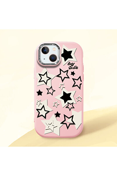 ucuc iPhone 15 Plus/14 Plus Uyumlu Darbe Emici Kamera Korumalı pembe Silikon ...