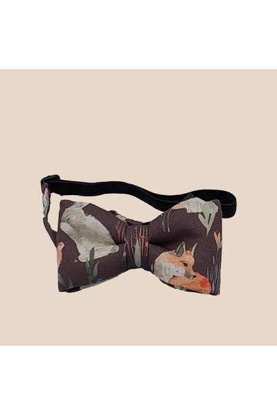 Bestyle ربطة عنق للأطفال من براون أنيمال منقوش