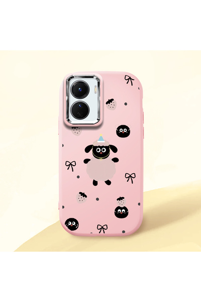 ucuc حافظة سيليكون وردية متوافقة مع هاتف Vivo Y16/Y02S مزودة بـ ماصّ للصدمات ...