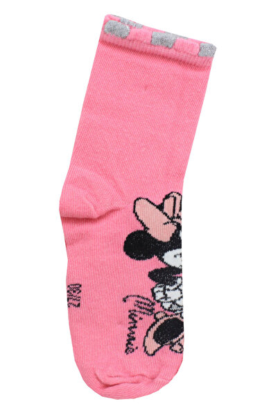 Disney Șosete pentru fete, 68% bumbac, Minnie și Mickey Mouse, roz