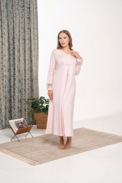 PREGNANT WORLD New Season Powdered Nevrürlü Full Length Buttoned Design Long ...