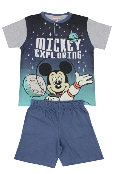 Mickey Mouse Pijama de vară, bumbac, Mickey Exploring, bleumarin