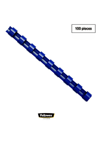 Fellowes Set 100 spire inele plastic 16 mm albastru pentru legat documente A4...