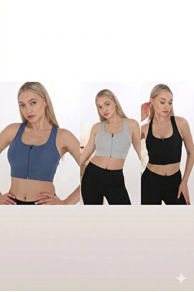 Hasaymood صدرية نسائية حمالات عريضة بسحّاب بقصة قصيرة