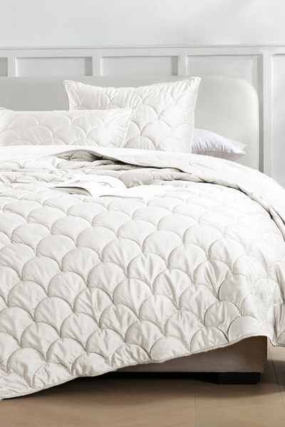 EvienHome Shane Velvet Bedspread Set Single 2 Piece Quilted Supersoft Soft Fi...