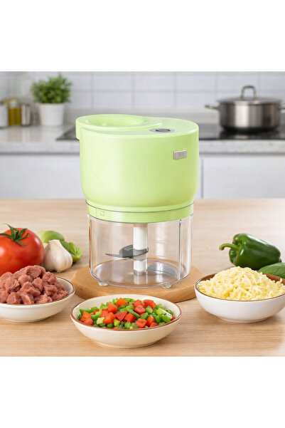 MODALITE Mini tocător electric, 500 ml, multifuncțional, reîncărcabil, verde