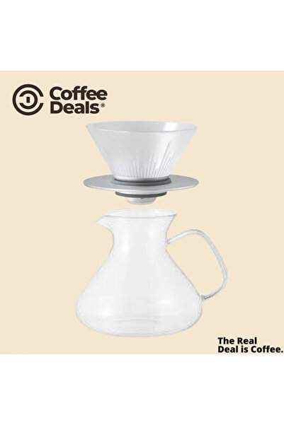 Coffee deals سيرفر قهوة مميز مع قمع شبيه كودكس ابيض