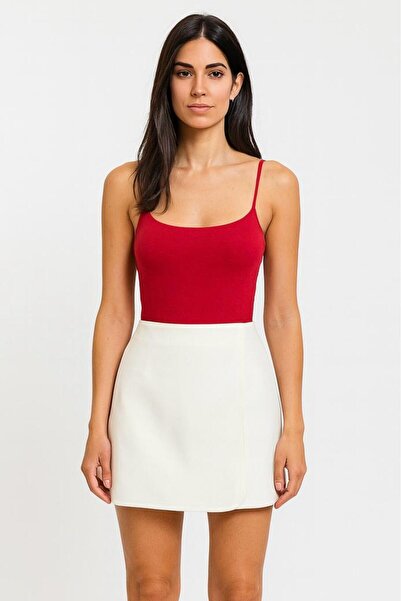 SUGULL İnce Askılı Altan Çıt Çıtlı Bodysuit