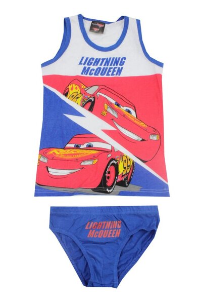 CARS Set Tank Top and Briefs, Cotton, Lightning McQueen, Blue