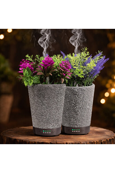 MODALITE Difuzor aromaterapie tip ghiveci 3 in 1, Umidificator Aer, Lumina LE...