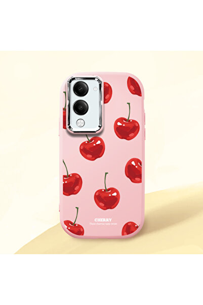 ucuc حافظة سيليكون وردية متوافقة مع ماصّ للصدمات كاميرات من Vivo Y19S GT، حاف...