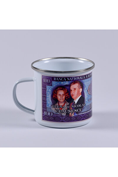 Antok Art AntokArt Enamel mug 230ml - Nicolae & Elena Ceaușescu