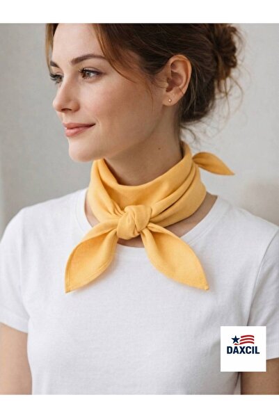 daxcil Yellow Viscose Scarf & Hair Bandana 70X70 - Bohemian Bag Ornament and ...