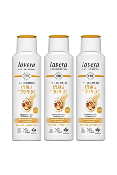 Lavera Bio Repair Macadamia & Argan Oil Repair Shampoo 250 ml X 3 Pcs
