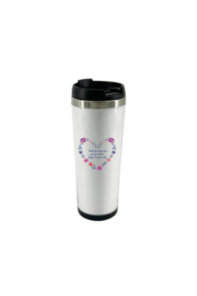 Printoot Teacher Traveler Bottle Featuring Artistic Heart Doodle and Insulate...