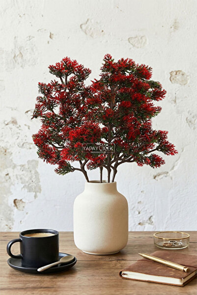 Yapay Çiçek Deposu Artificial Plant Astilbe Branch 35 cm Red