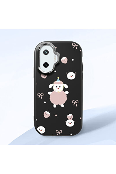 ucuc حافظة سيليكون سوداء متوافقة مع هاتف Poco F7 مزودة بـ ماصّ للصدمات كاميرا...