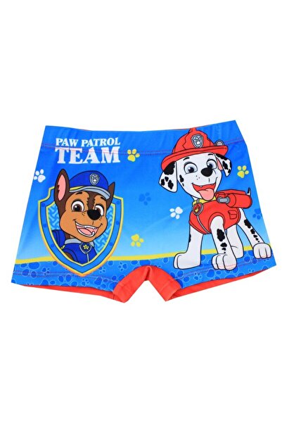 PAW PATROL Slip de baie, 88% poliester, Chase and Marshall, echipa Paw, albastru