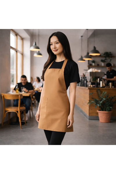 Dinçer Atakan İş Elbiseleri Chefpro Apron with Straps - Mustard – Chef / Bari...