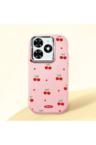 ucuc حافظة سيليكون وردية متوافقة مع هاتف Infinix Smart 8/8 Pro مع حماية للكام...