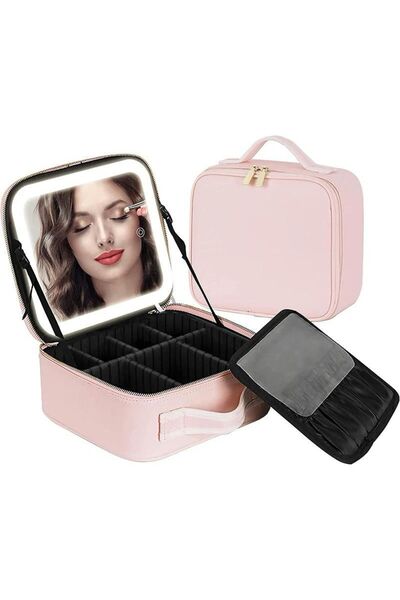 OEDO Geantă cosmetică profesională cu oglindă LED Touch –