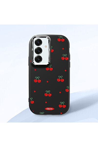 ucuc حافظة سيليكون سوداء متوافقة مع هاتف سامسونج جالاكسي S24 مع حماية للكامير...