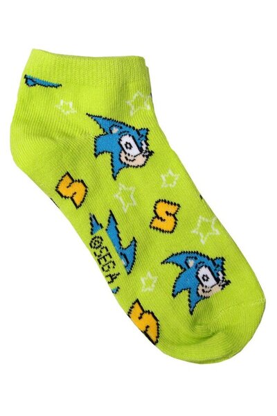 Disney Șosete pentru băieți, 64% bumbac, Sonic, verde