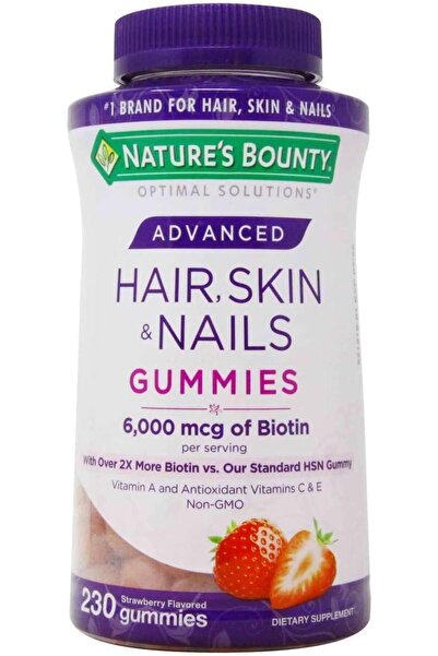 Nature's Bounty Hair, Skin & Nails Gummies Argan-Infused Vitami with Biotin f...