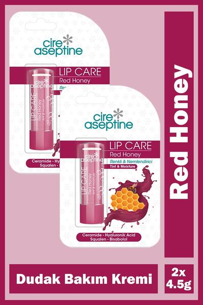 CIRE ASEPTINE Red Honey Renkli Nemlendirici Dudak Bakım Kremi 4,5 gr 2 Adet