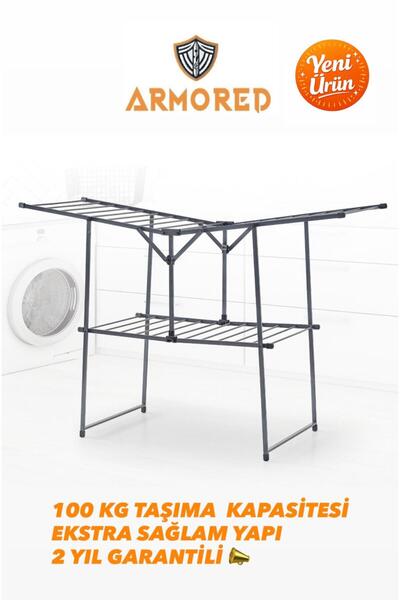 Armored Home Product Zırhlı-Kırılmaz-EXTRA KALIN BORULU Sağlam Çamaşır Kurutm...