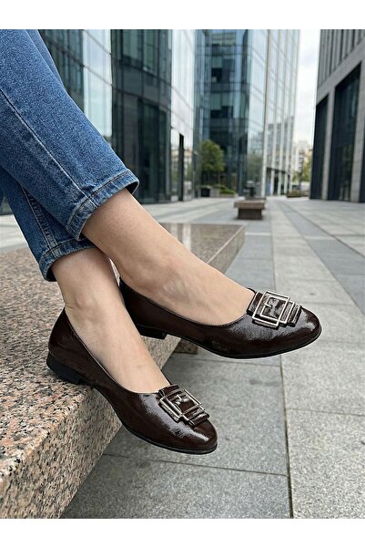 KAFKASLAR AYAKKABI Shiny, Non-Slip, Daily Comfortable Women's Flat Shoes with...