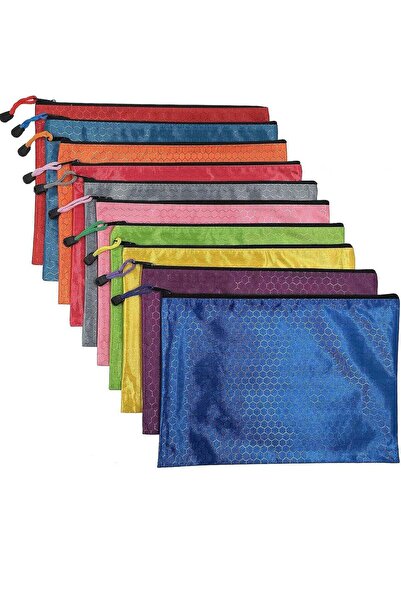 Beauenty 10pcs waterproof zipper file bags-a4 size oxford office filing docum...